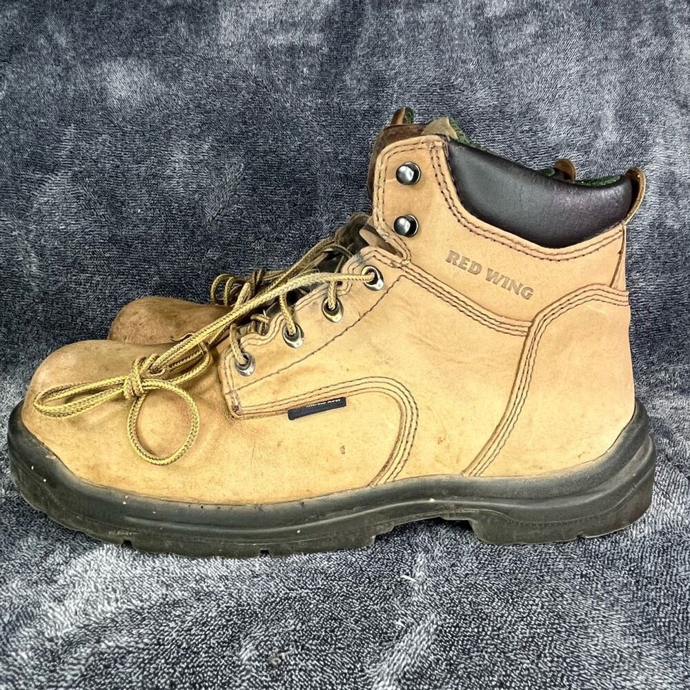 Red Wing Shoes King Toe Work Boots Mens Size 10.5 Brown Leather